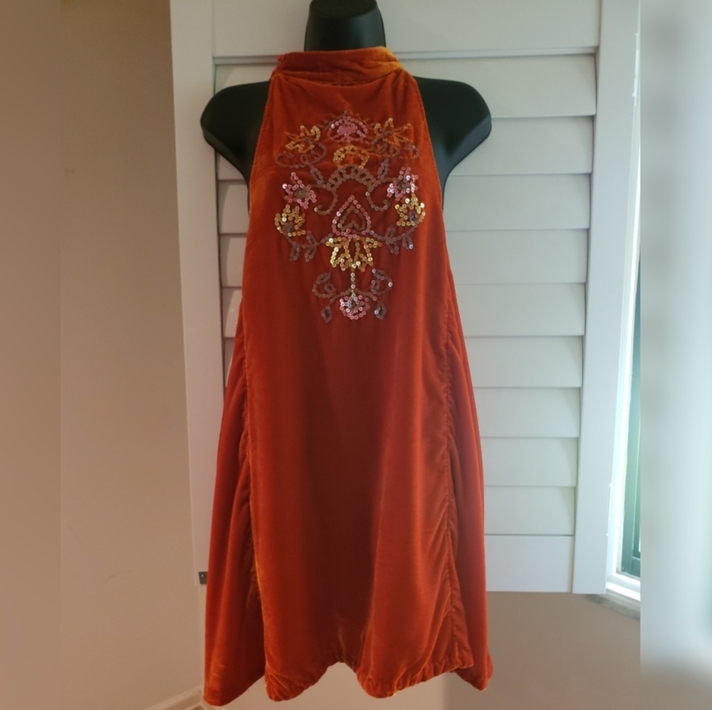 Free People Jill's Sequin Swing Mini Dress